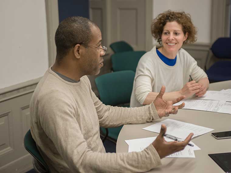 Adult students in classroom