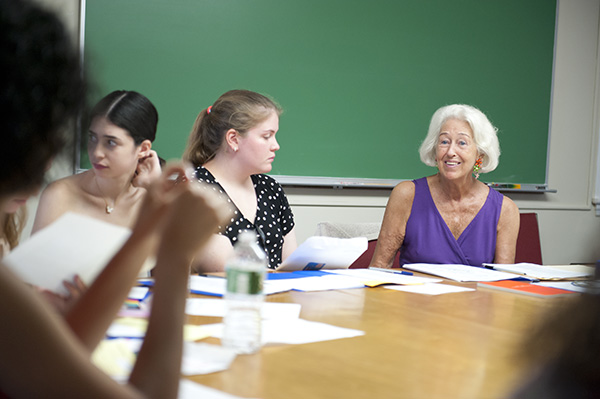 Sara Wilford teaching students in a classroom