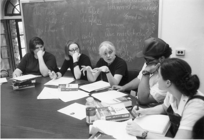 Priscilla Murolo in class with students