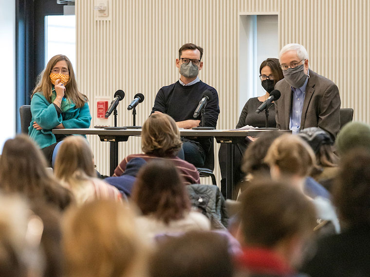 Photo of panelists on stage