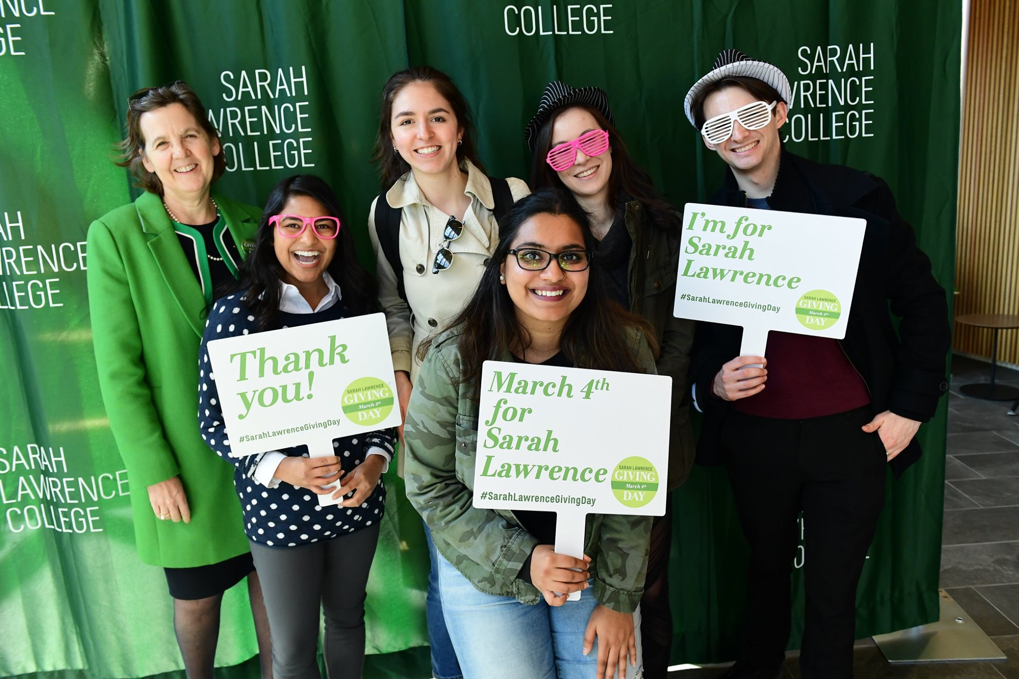 President Judd and students