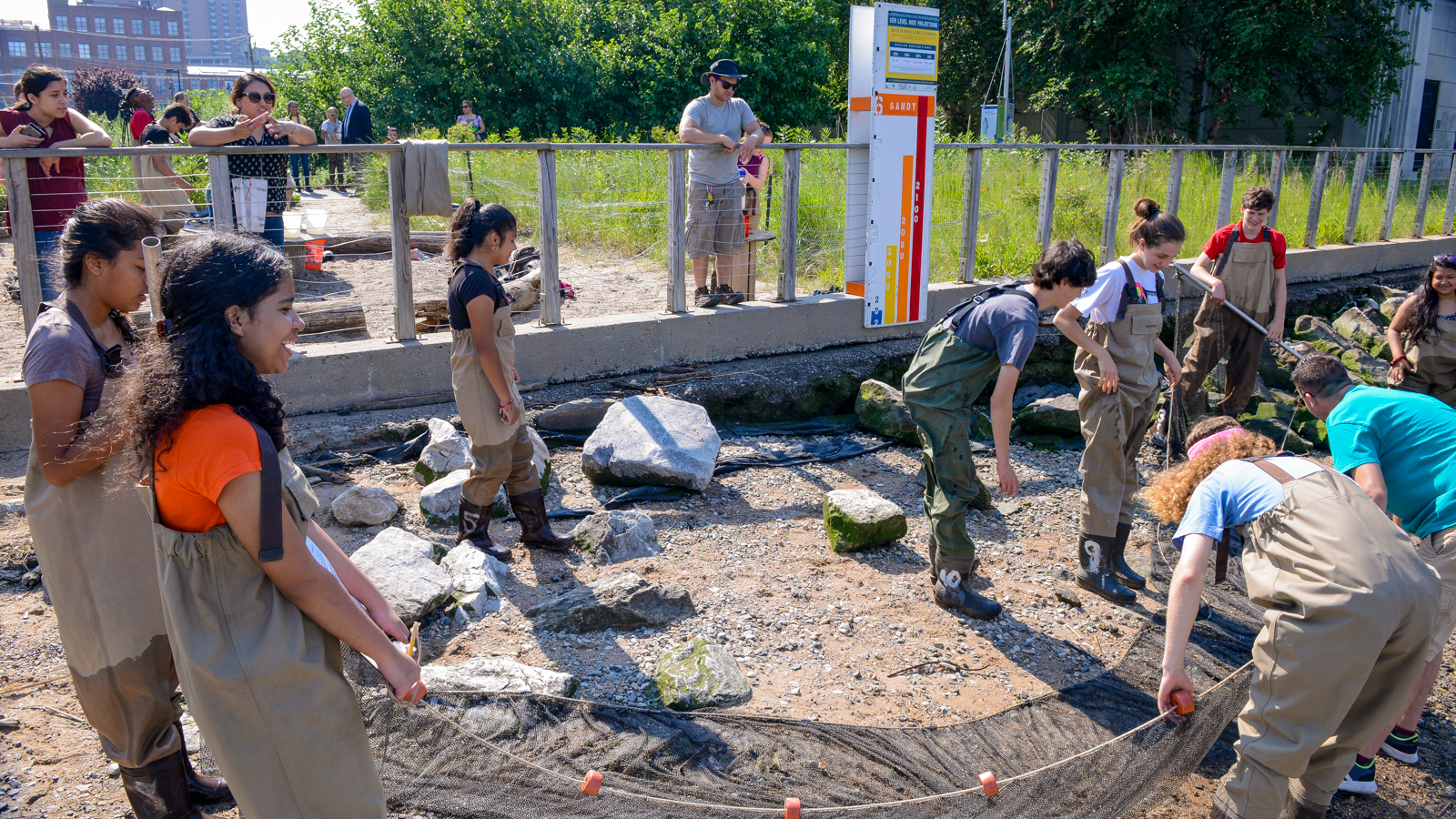 Students working at CURB facility