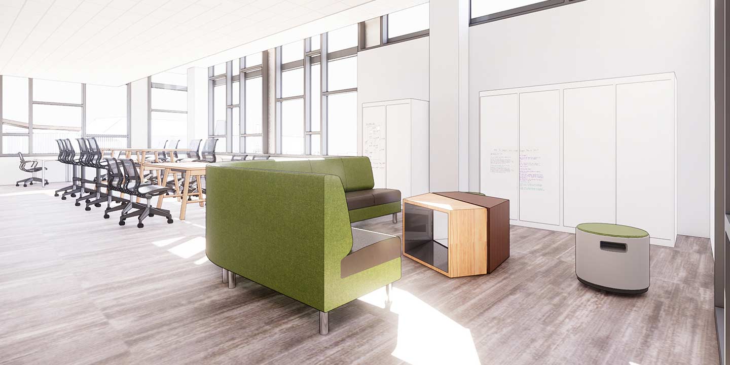 Rendering of the student organization room