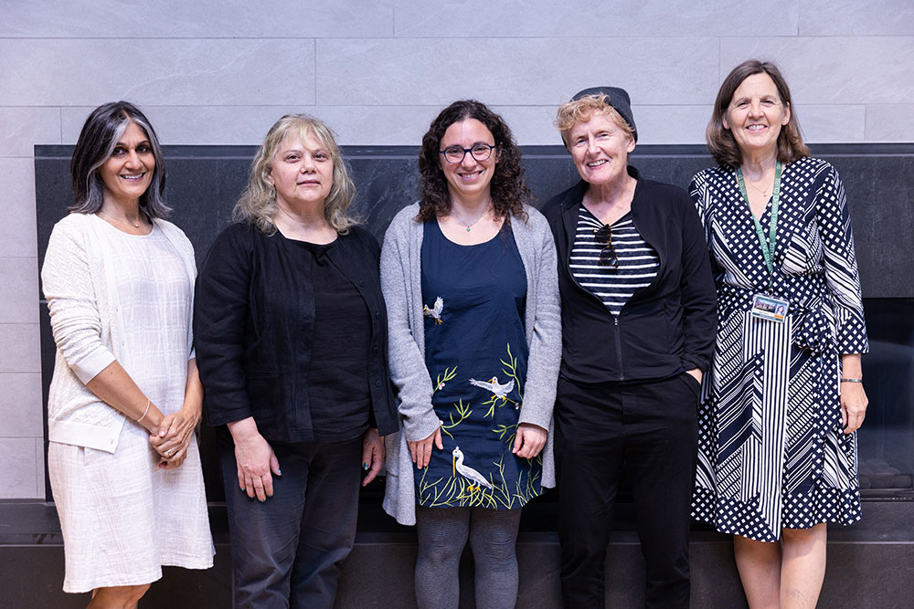 Left to right: Provost Kanwal Singh, Angela Ferraiolo, Michelle Hersh, Suzanne Gardinier, President Cristle Collins Judd