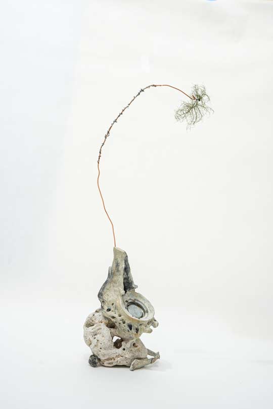sculpture made with mixed media