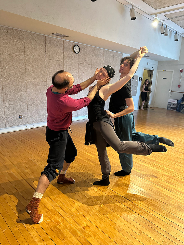 Christopher Williams ’99 working with Sarah Lawrence dance students on the spring 2026 Performance Project