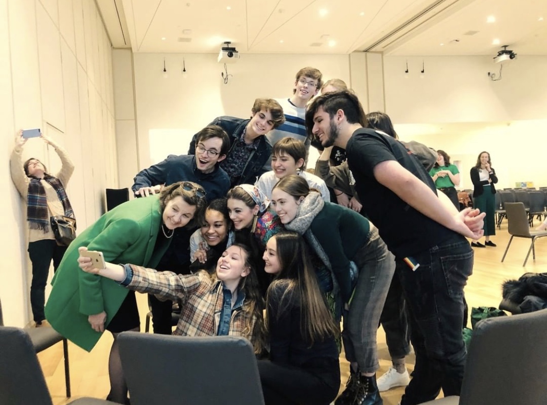 President Judd takes a selfie with admitted students