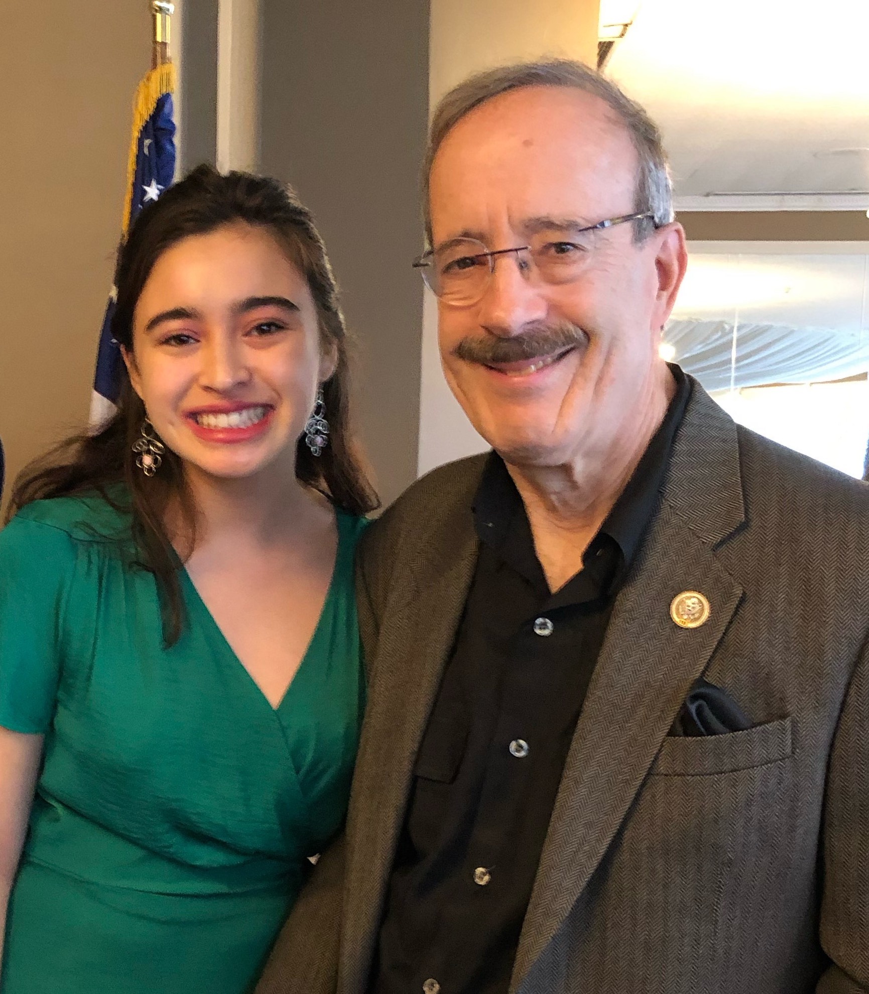 Lauren Cuevas and Congressman Engel