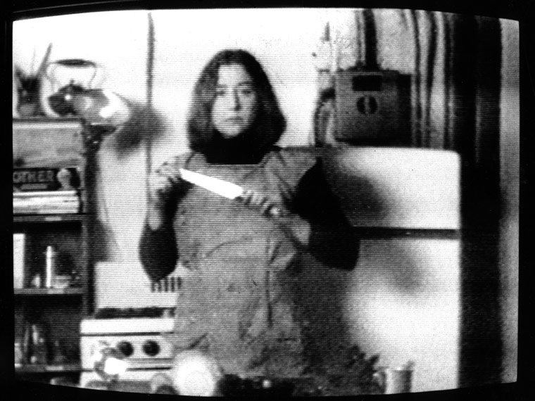 Still from “Semiotics of the Kitchen,” video, 1975.
