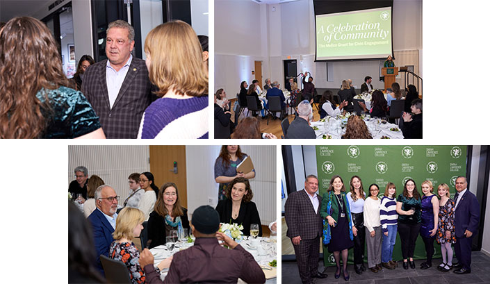 Collage of photos from the Mellon celebration