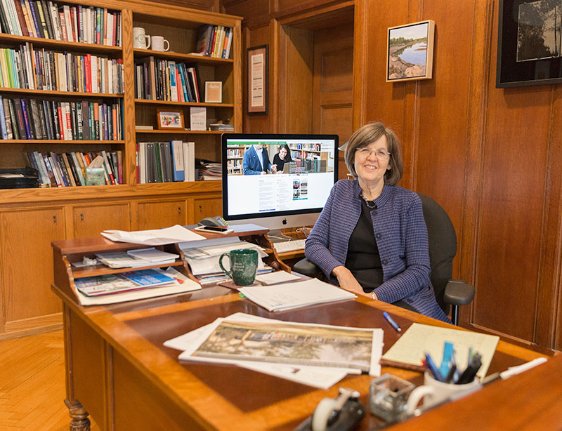 President Cristle Collins Judd at her desk