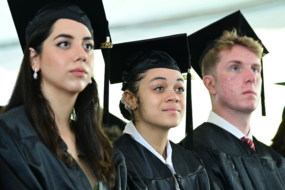 Students at commencement