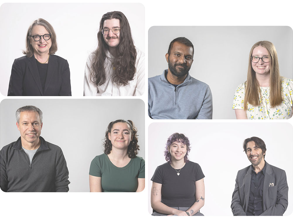 Collage of photos of faculty and student pairs