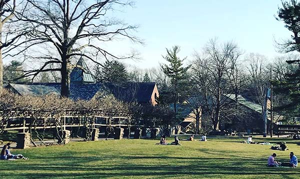 Students on the South Lawn