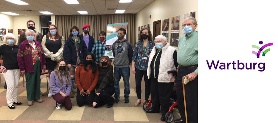 Group photo of students and seniors at Wartburg