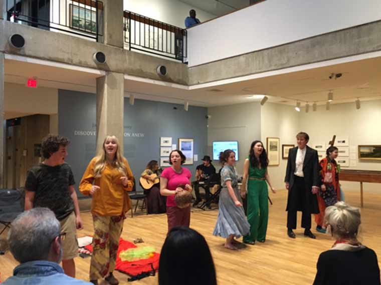 live performance at the Hudson River museum with SLC theatre students